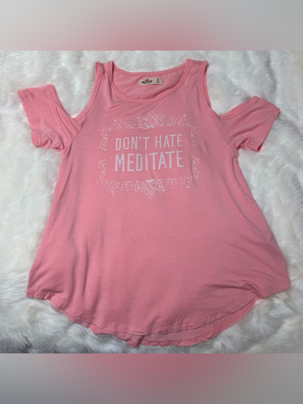 Hollister Don’t Hate Meditate Cold Shoulder